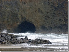 Close-up of the cave, at high tide so we couldn't go in.