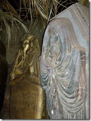 I think the sarcophagus on the left was in "Blind Faith" when they cremate Gabrielle; the one on the right from "The Bitter Suite."
